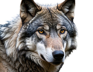 Fototapeta premium Realistic Grey Wolf PNG, Wildlife Animal Clipart