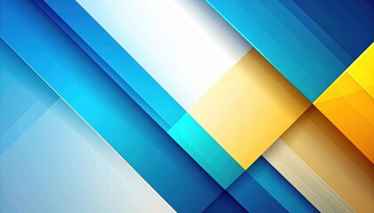 Obraz premium Dynamic geometric patterns in blue and yellow abstract art digital design modern studio vibrant conceptual environment