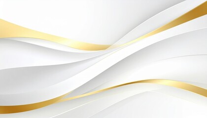 Dynamic gold and white wave design abstract art digital space smooth texture modern aesthetic visual harmony