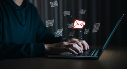 Email Notification Alert &ndash; Digital Communication and Messaging Concept.