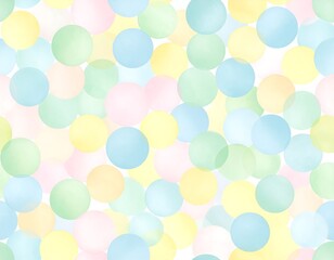 Pastel-colored translucent circles on white background