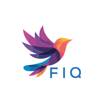 FIQ &ldquo;Colorful Abstract Bird Logo Design &ndash; FIQ Later Logo, Modern Geometric Vector Illustration&rdquo;
