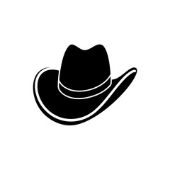 Silhouette of a hat on transparent background