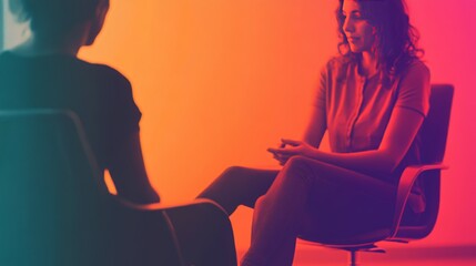 Comfortable Therapy Session with Warm Lighting