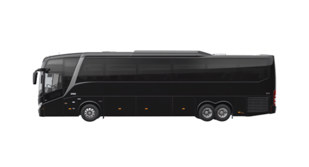 Luxury Coach Bus Sleek Black Design, Premium Transportation