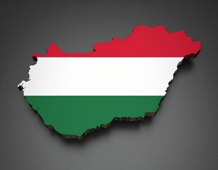 Hungary map shaped with Hungary flag design
