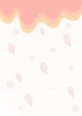 pastel cute minimal - ice cream background - A4 paper