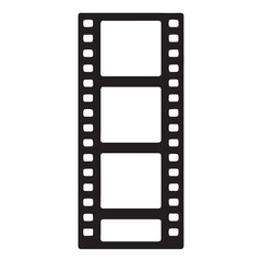 Obraz premium Film Reel Strip Silhouette for Classic Photography Vector Art