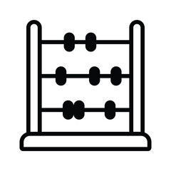 Well designed glyph icon of abacus with wooden frame