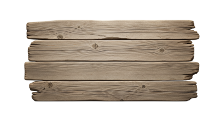Rustic Wooden Signboard, Weathered Wood Texture, Blank Message Board, Aged Wood Panel, Four Horizontal Planks