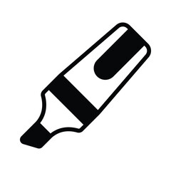 A well crafted glyph icon of text highlighter