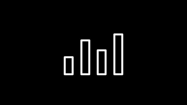Animation of Data Analysis Icon Design with Graphical and Statistical Elements
