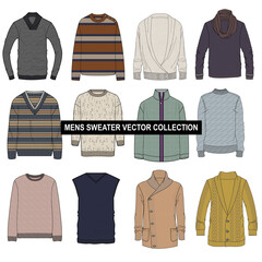 mens sweater vector collection