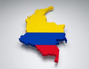 Colombia map shaped with Colombia flag design