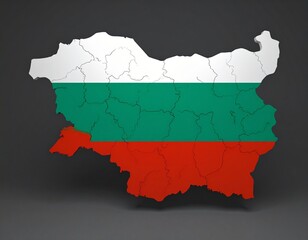 Obraz premium Bulgaria map shaped with Bulgaria flag design