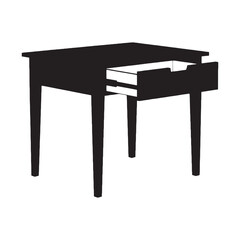 The silent anchor of any room – Table silhouette formed with artistic Table vector – Table illustration – furniture silhouette

