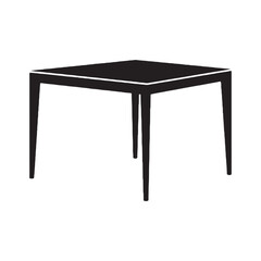 Blending style and utility – Table silhouette drawn with intricate Table vector – Table illustration – furniture vector

