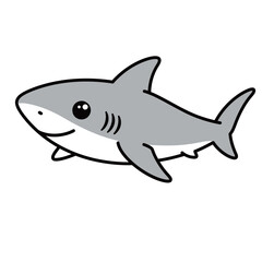 silhouette of a shark with a white background