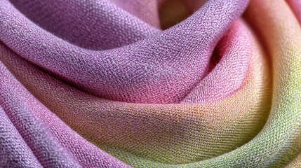 Close-up of Twisted Pastel Fabric Texture