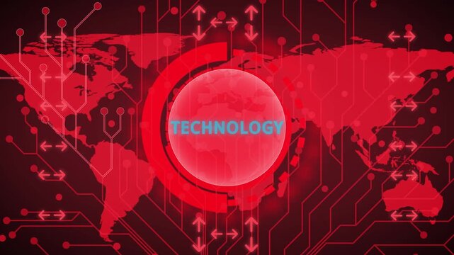 techno;ogy text concept head up display (HUD UI) panel and futuristic technology abstract background internet of things animation concepts.