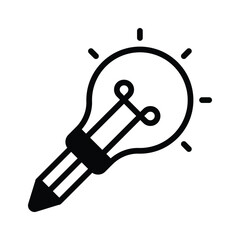 Grab this glyph icon of creative writing with pencil