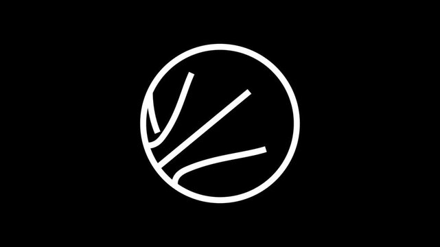 Animation of Basketball Icon Design with Realistic and Abstract Basketball Depictions
