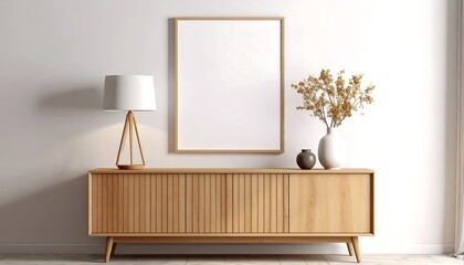 Modern minimalist living room display