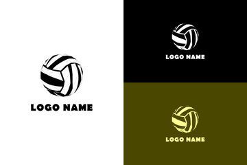 illustration of volleyball formed from interlocking triangles and hexagons, vector logo for professional volleyball, volleyball club, sports equipment, and more