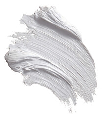 Thick White Paint Stroke on Black Background, Abstract Art