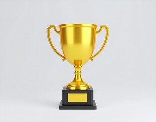 Golden Trophy on Black Pedestal: A Symbol of Success, Achievement, and Victory
