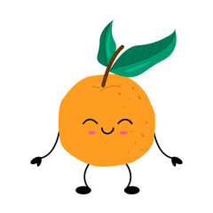 Kawaii Cute Orange Character Illustration