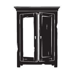 Beautifully designed for everyday use – Wardrobe silhouette created with polished Wardrobe vector – Wardrobe illustration – furniture silhouette

