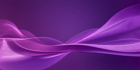 Purple abstract smoke background with flowing waves and bright smooth curves