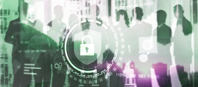 Cyber Security Encrypted Technology, Digital Information Protected Information privacy antivirus