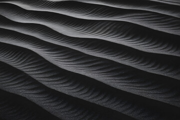 Fototapeta premium Minimalist Black and White Photograph of Monochrome Sand Dune Ridges