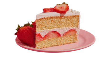 White chocolate strawberry yogurt cake decorated with fresh fruits and chocolate chunk on wood table. Delicious and sweet pink cake for Valentines or birthday party. Homemade bakery concept.