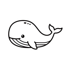 silhouette of a whale on a white background