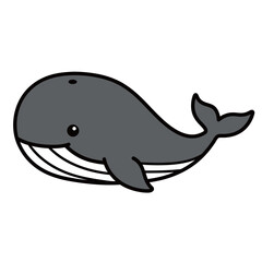 silhouette of a whale on a white background