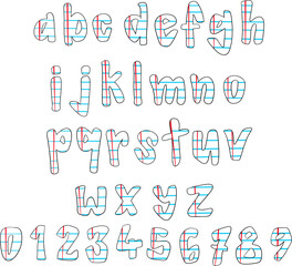 Preppy Back to School Alphabet Paper Hand-drawn Letter First Day of School