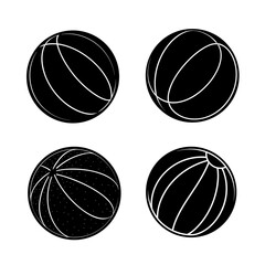 vector illustration slam ball set