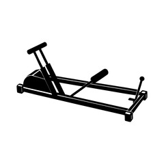 vector illustration rowing machine, Rowing machine flat icon 