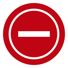 Red prohibition symbol no mark vector