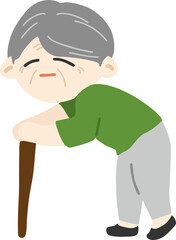 지팡이짚은할아버지