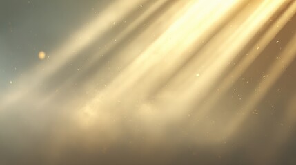 Golden Sunlight Rays Shining Through Haze, Creating a Dreamy and Ethereal Atmosphere, Abstract Background