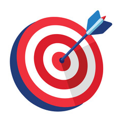 A Precision Strike An Arrow Hits the Bullseye of a Classic Red and White Target in a Perfect Illustration