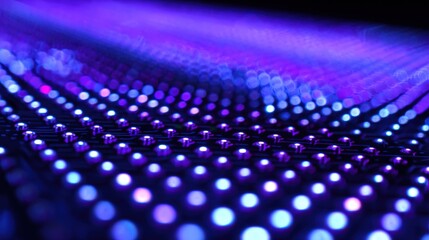 Fototapeta premium Abstract Pattern of Purple LED Lights: Technology and Innovation Visuals for Modern Designs
