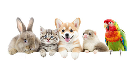 Adorable Pets Bunny, Kitten, Puppy, Ferret Parrot - Perfect for Your Brand!