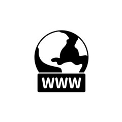 Icon a world wide web, isolated against a clean background.