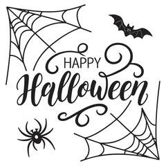 Fototapeta premium Happy Halloween typography vector illustration
