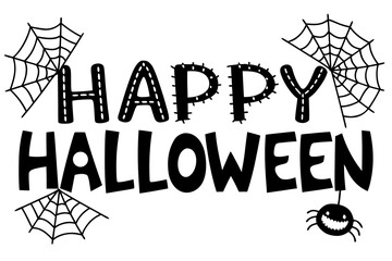 Happy Halloween typography vector illustration